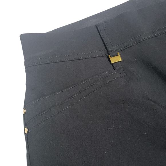 JM Collection Black Pants Sz 12P Curvy Straight Leg Tummy Control Careerwear - Picture 4 of 10